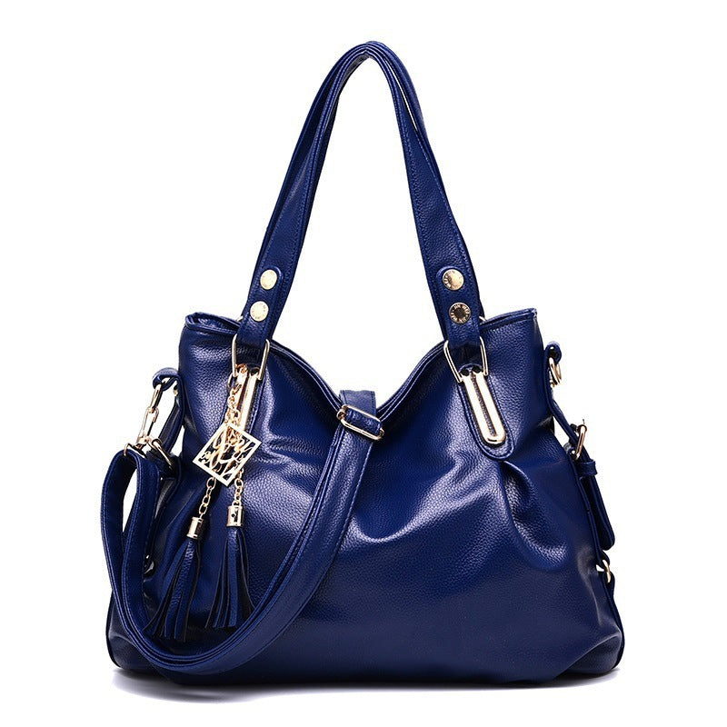 Dames handtas met meerdere zakken en grote capaciteit, originele leren crossbodytas, luxe schoudertas voor dames