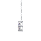 The Luxury Fashion Diamond Pendant Necklace Set With Mosan Diamond Silver Ornaments