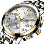 Men's personality fashion trend casual waterproof moon phase quartz watch