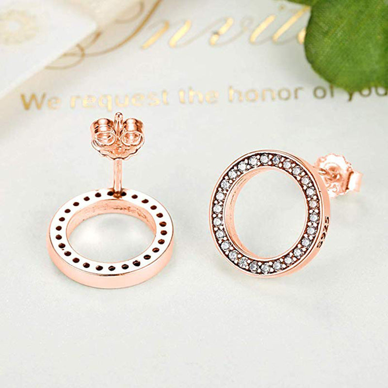 Sterling Silver Studded round Earrings