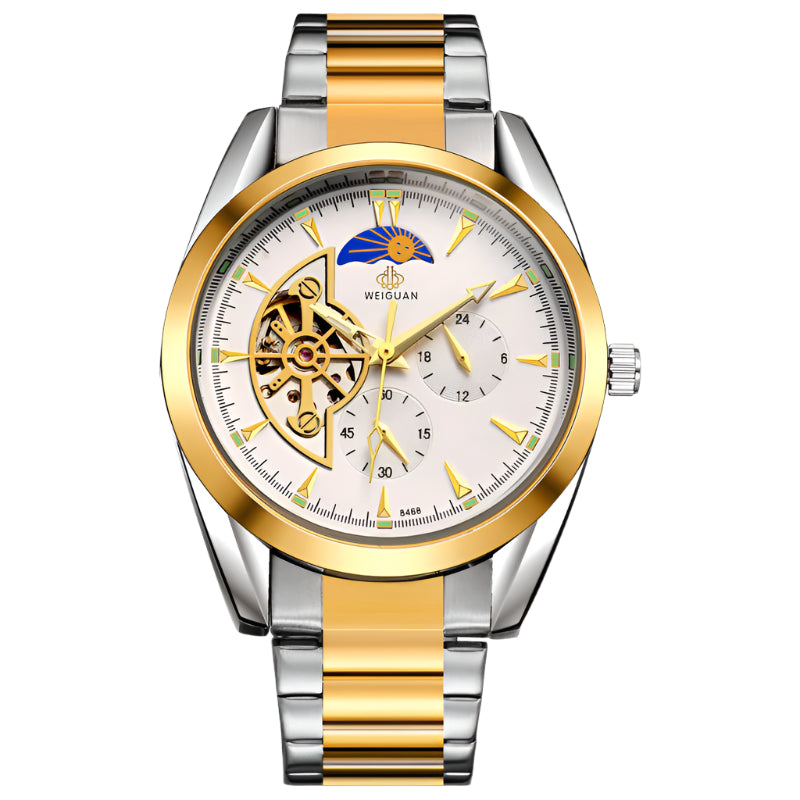 Men's Fashionable Watch Steel Band Leisure Waterproof Automatic Mechanical Movement Man Watches - Acquisti Online