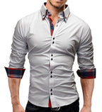 Klassiek mode-innerlijk slim-fit herenoverhemd