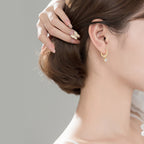 s925 silver autumn new asymmetric butterfly women's earrings