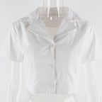 Slim-fit damesoverhemd met korte mouwen