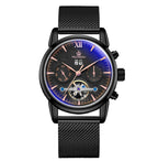 Men's Watches Fashion Trend Tourbillon Watch Automatic Mechanical Watch Stainless Steel Mesh Belt Watch