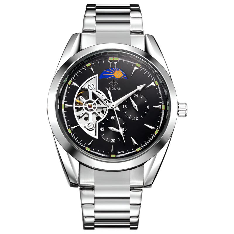 Men's Fashionable Watch Steel Band Leisure Waterproof Automatic Mechanical Movement Man Watches - Acquisti Online