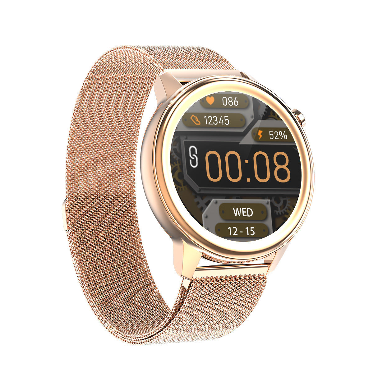 Orologio intelligente alla moda con chiamata Bluetooth e monitoraggio della salute multifunzione, orologio intelligente con promemoria intelligente