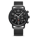 Heren Kalender stalen band sport getijdenhorloge quartzhorloge