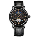 Orologi da polso da uomo alla moda con tourbillon vuoto, orologio da polso meccanico automatico