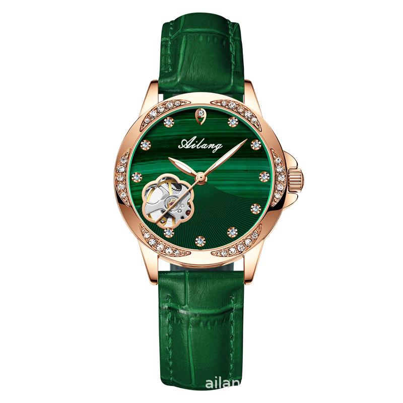 AILANG Women's WristWatch Luxury Watches Waterproof Leather Automatic Mechanical Women Wristwatch