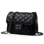 Women's Fashionable Shoulder Lingge Chain Bag Original Leather Large Capacity Crossbody Bag Women's Shoulder Bag