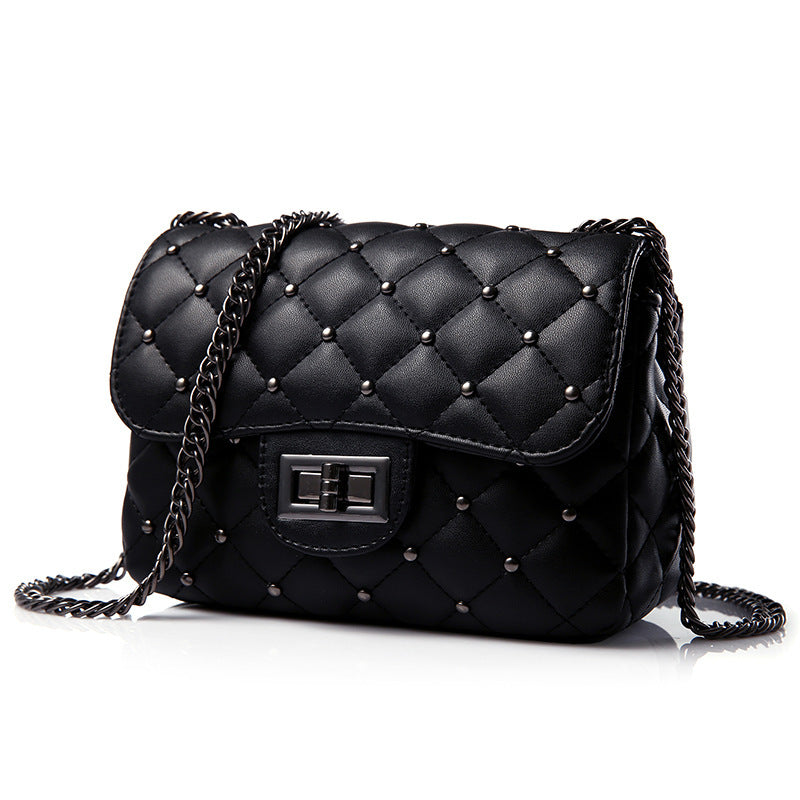Women's Fashionable Shoulder Lingge Chain Bag Original Leather Large Capacity Crossbody Bag Women's Shoulder Bag