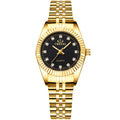 Chenxi merk luxe dameshorloge goudblauw kwarts pols roestvrij staal strass handgemaakte casual waterdichte dameshorloges