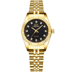 Chenxi Brand Luxury Women Watch Gold Blue Quartz Wrist Stainless Steel Rhinestone Crafted Casual Waterproof women Watches