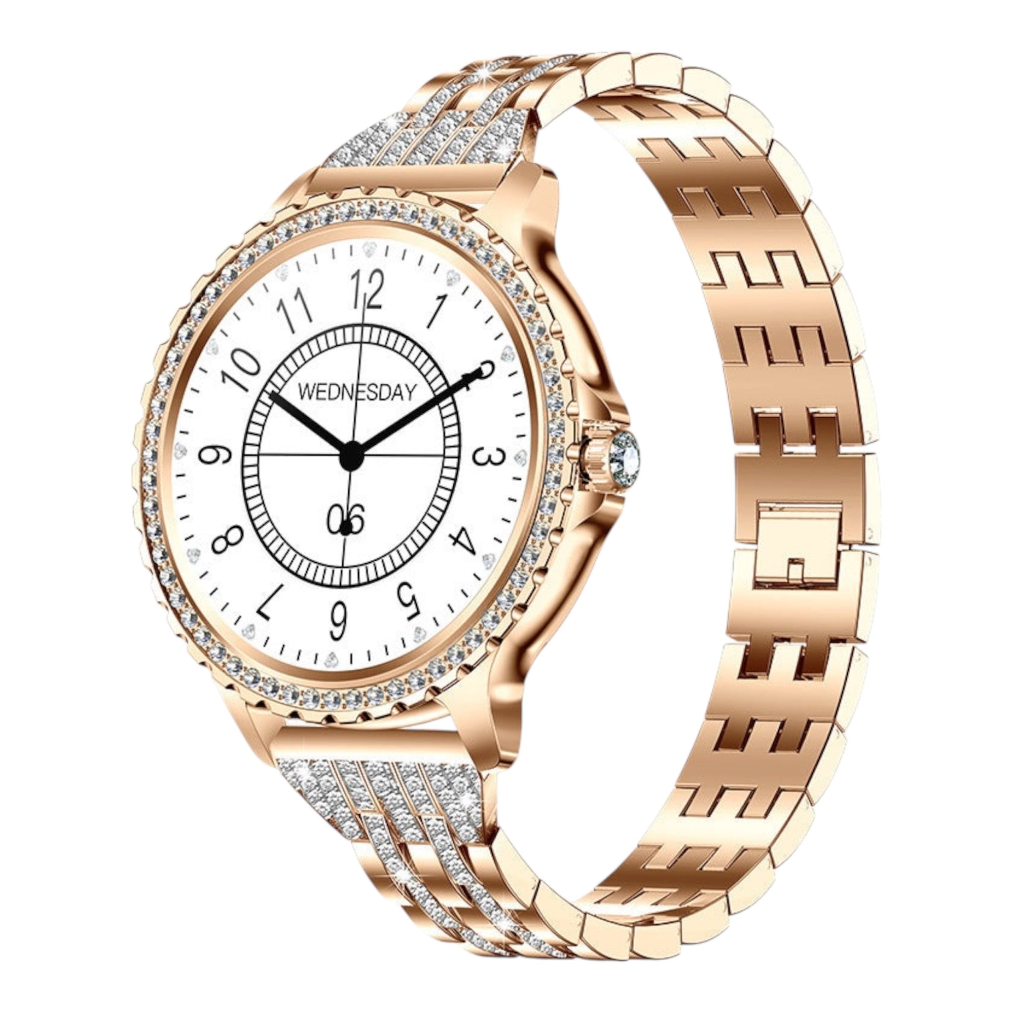 I58 Smartwatch Bluetooth BT-oproep Gezondheidstracker Bloedzuurstof Slimme herinnering Multisportmodus Rhinstone Crafted Smartwatch