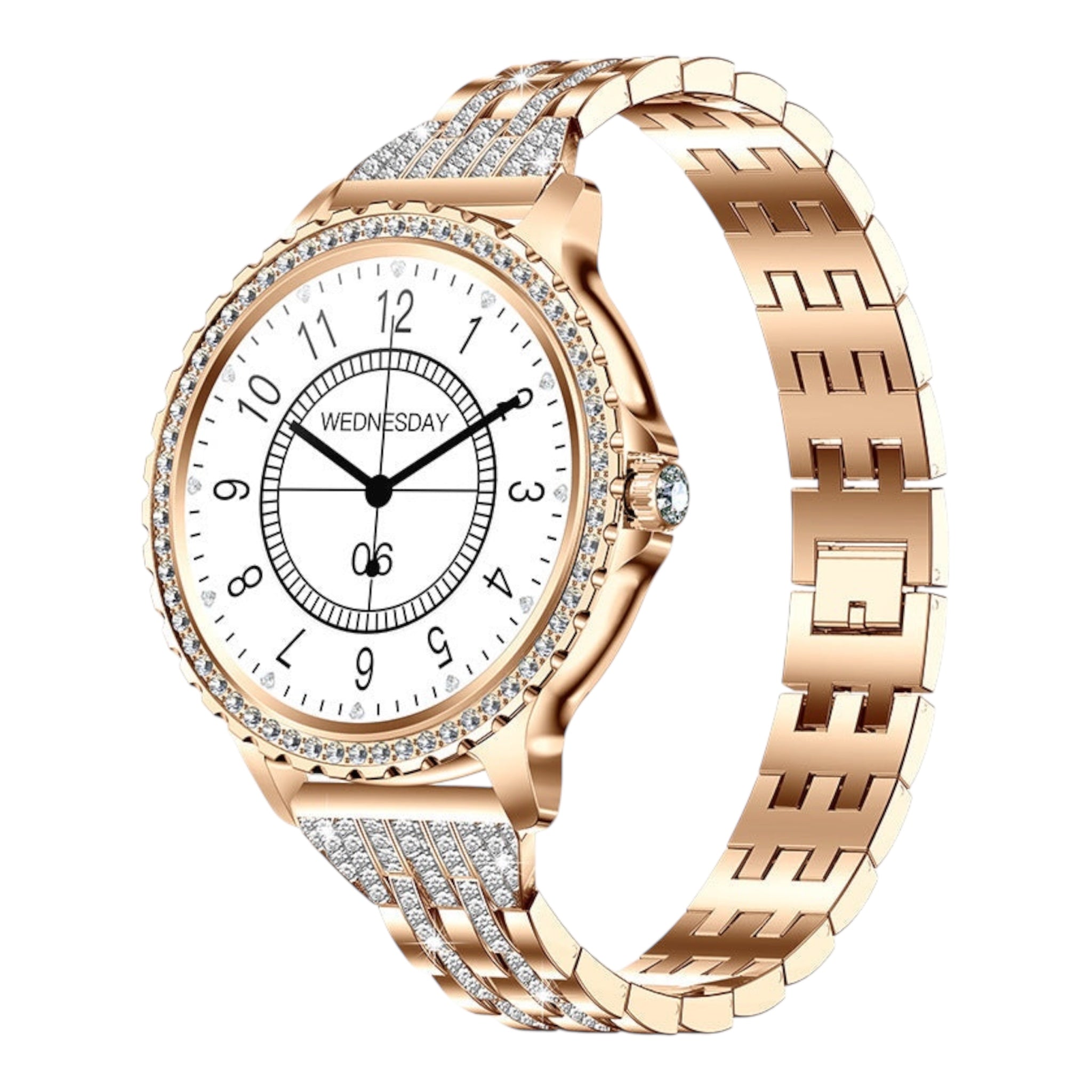 I58 Smart Watch Bluetooth BT Call Health Track Blood Oxygen Smart Reminder Multi Sport Mode Rhinstone Crafted Smart Watch
