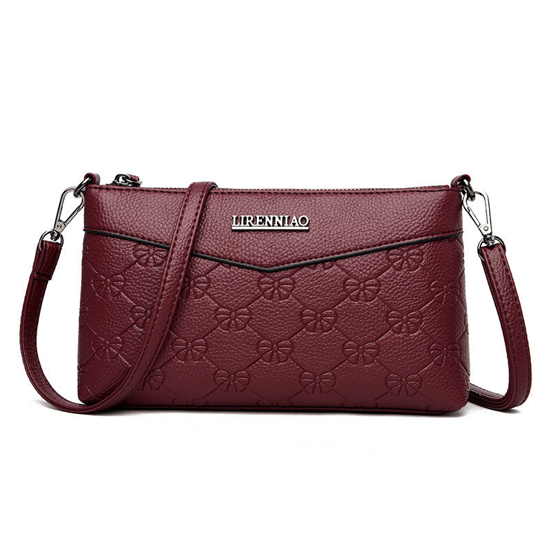 Schoudertas voor dames, multifunctionele tas met ritsvak, crossbodytas met reliëf PU-textuur, schoudertas voor dames