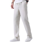 Men's Straight Wide Casual Loose Sports Elastic Trousers