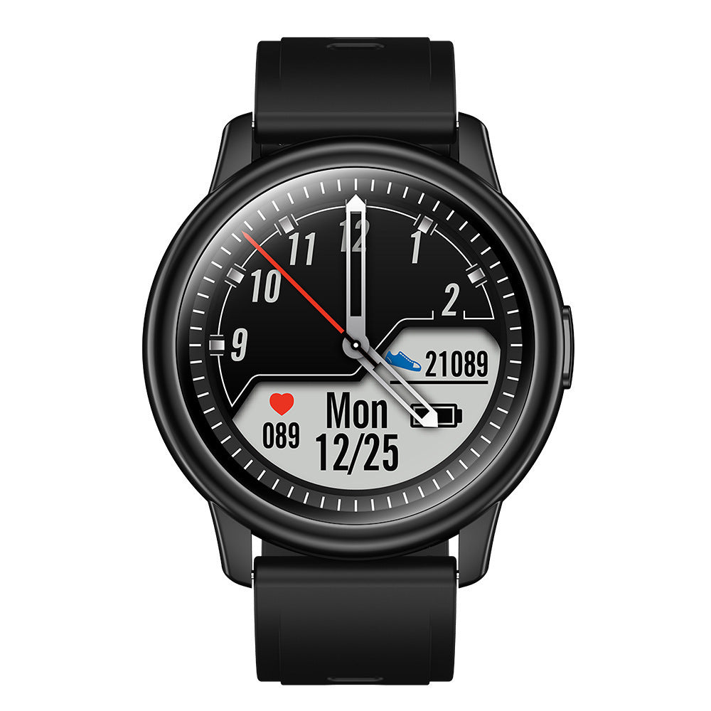 Smart Watch HD con schermo rotondo e monitoraggio della frequenza cardiaca 24 ore su 24