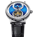 RAKSA DUKE New Tourbillon Leather Watch Automatic Watch for Men Luxury Diamond Moon Phase Mechanical Watches Men Waterproof Montre Homme New - Acquisti Online