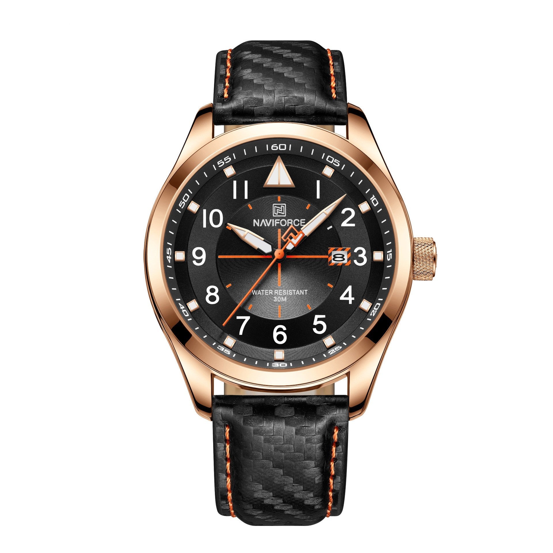 NAVIFORCE  Men's Sport Quartz Calendar Watch Leather Waterproof Clock Casual Business Luminous Wrist Watch - Acquisti Online