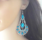 Bohemian water droplets tassel earrings - Acquisti Online
