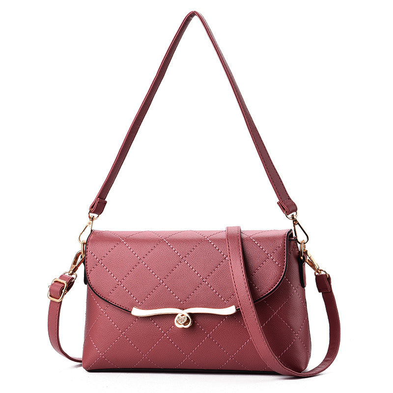Women's Crossbody Original Soft Leather Shoulder Bag Large Capacity Multi Zipper Pocket Fashionable Women's Shoulder Bag