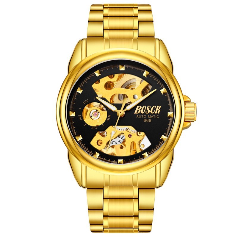 Men's Fashionable Automatic Mechanical Movement Watch Steel Band Waterproof Man Classic Fashion Watch - Acquisti Online