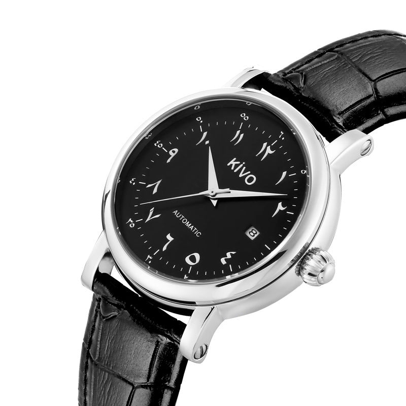 KIVO Women's Luxury Mechanical Watch Stainless Steel Automatic Mechanical Movement Orginal Leather Band Women Watch