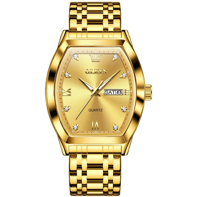 OLEVS TOP Brand Men's Watches Diamond Dial High-end Waterproof Stainless Steel Wrist Watch for Men