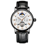 Orologi da polso da uomo alla moda con tourbillon vuoto, orologio da polso meccanico automatico