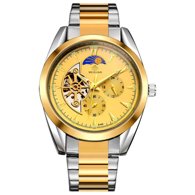 Men's Fashionable Watch Steel Band Leisure Waterproof Automatic Mechanical Movement Man Watches - Acquisti Online