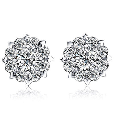 Women's flower earrings
