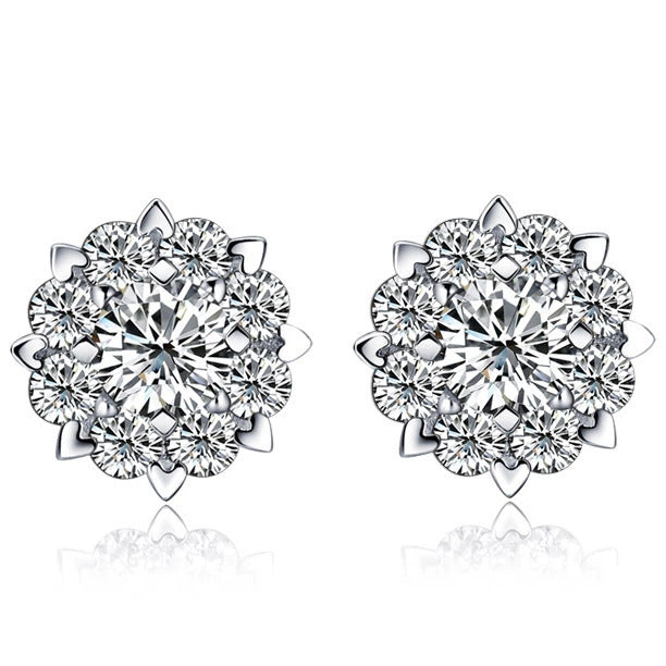 Women's flower earrings