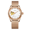 HVENSHI Uniek mode dames mechanisch horloge waterdicht stalen band tourbillion horloge charme vrijetijdshorloge