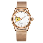HVENSHI Unique Fashion Women Mechanical Watch Waterproofing Steel Strap Tourbillion Watch Charm Leisure Watch