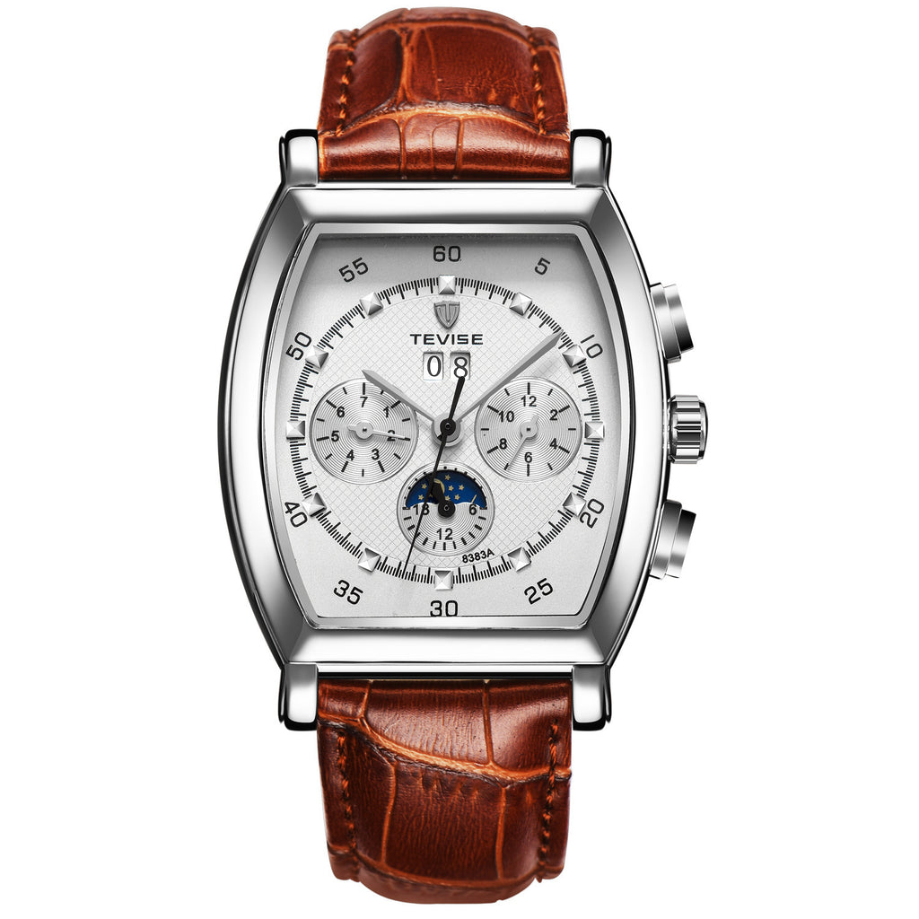Orologio meccanico da uomo TEVISE, orologio da uomo multifunzione impermeabile