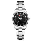 ARLANCH Orologio da polso da donna di lusso in acciaio inossidabile con quadrante piccolo al quarzo e strass.