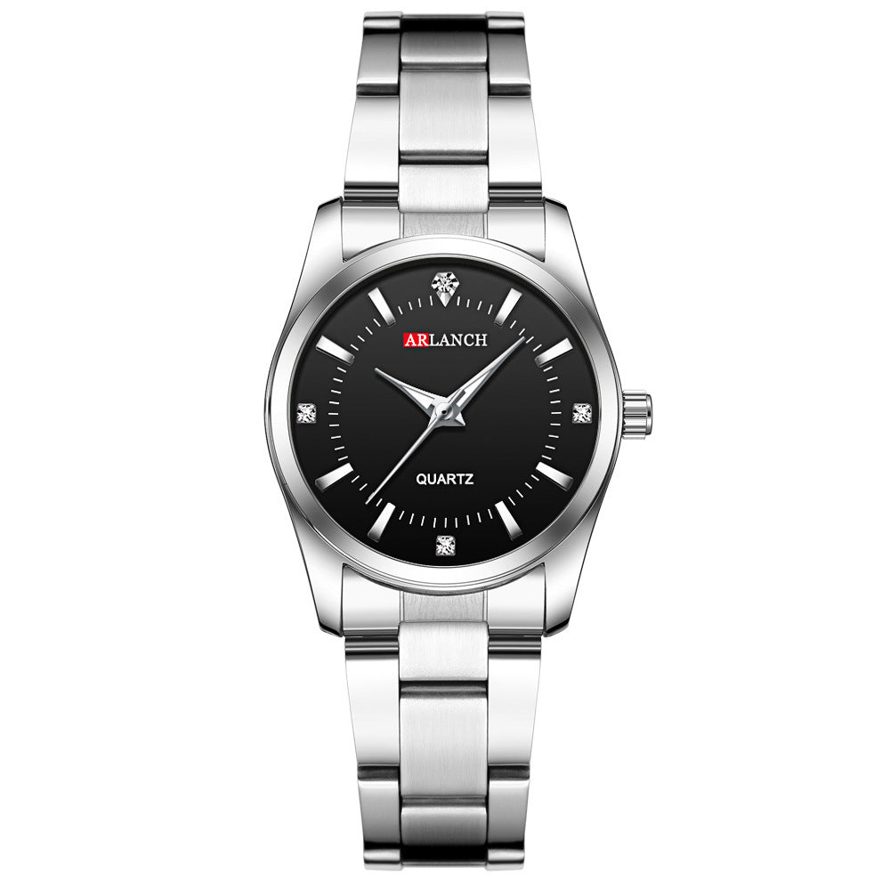 ARLANCH Women Luxury Stainless Steel Small Dial Quartz Wristwatch Rhinestone Lady Quartz Wristwatches