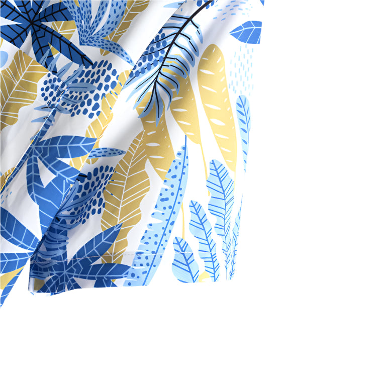 Nieuw buitenlands herenoverhemd met korte mouwen en bloemenprint, Hawaiiaans overhemd