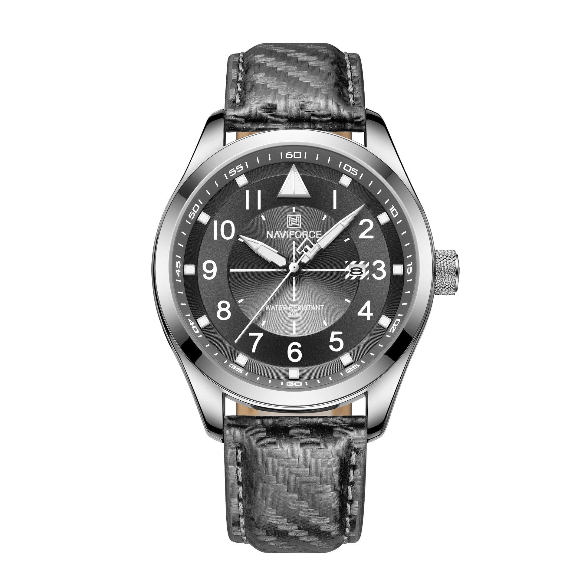 NAVIFORCE  Men's Sport Quartz Calendar Watch Leather Waterproof Clock Casual Business Luminous Wrist Watch