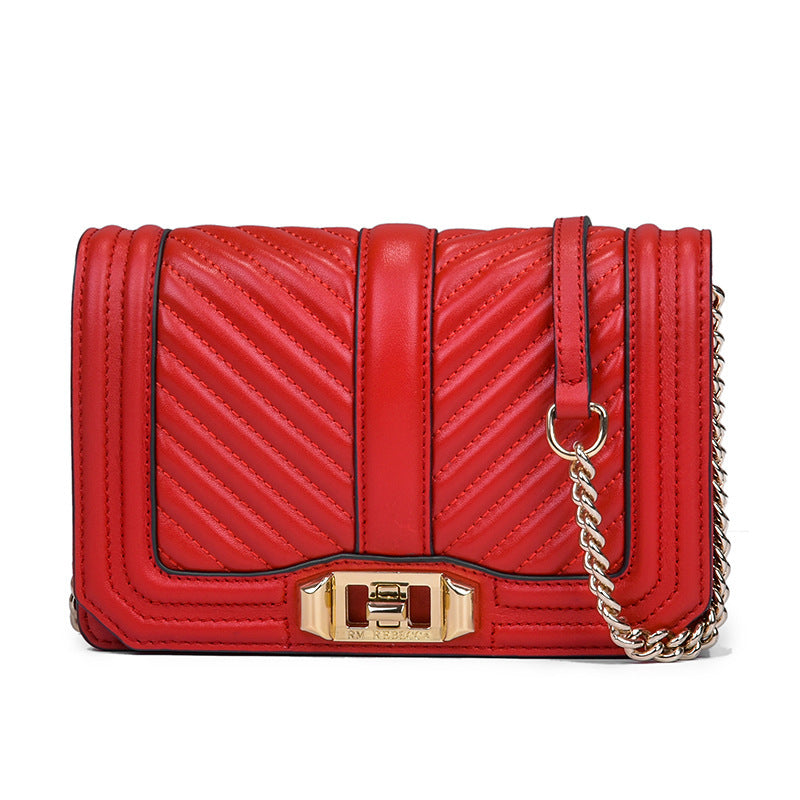 Dames modieuze kettingtas schoudertas diagonaal origineel leer grote capaciteit crossbody dames schoudertas