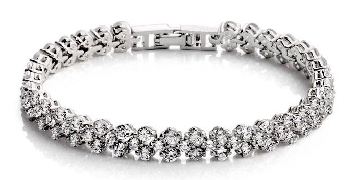 S925 Sterling Zilveren Glanzende Diamanten Armband