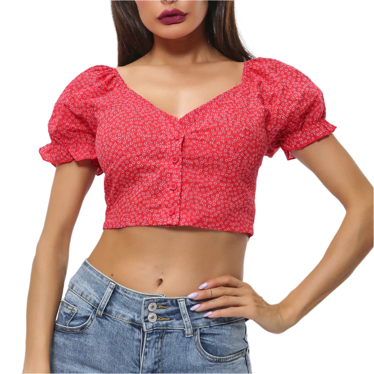 Modieus V-hals T-shirt met smalle huid voor dames, normale mouwen, casual, stijlvolle korte jurk voor dames