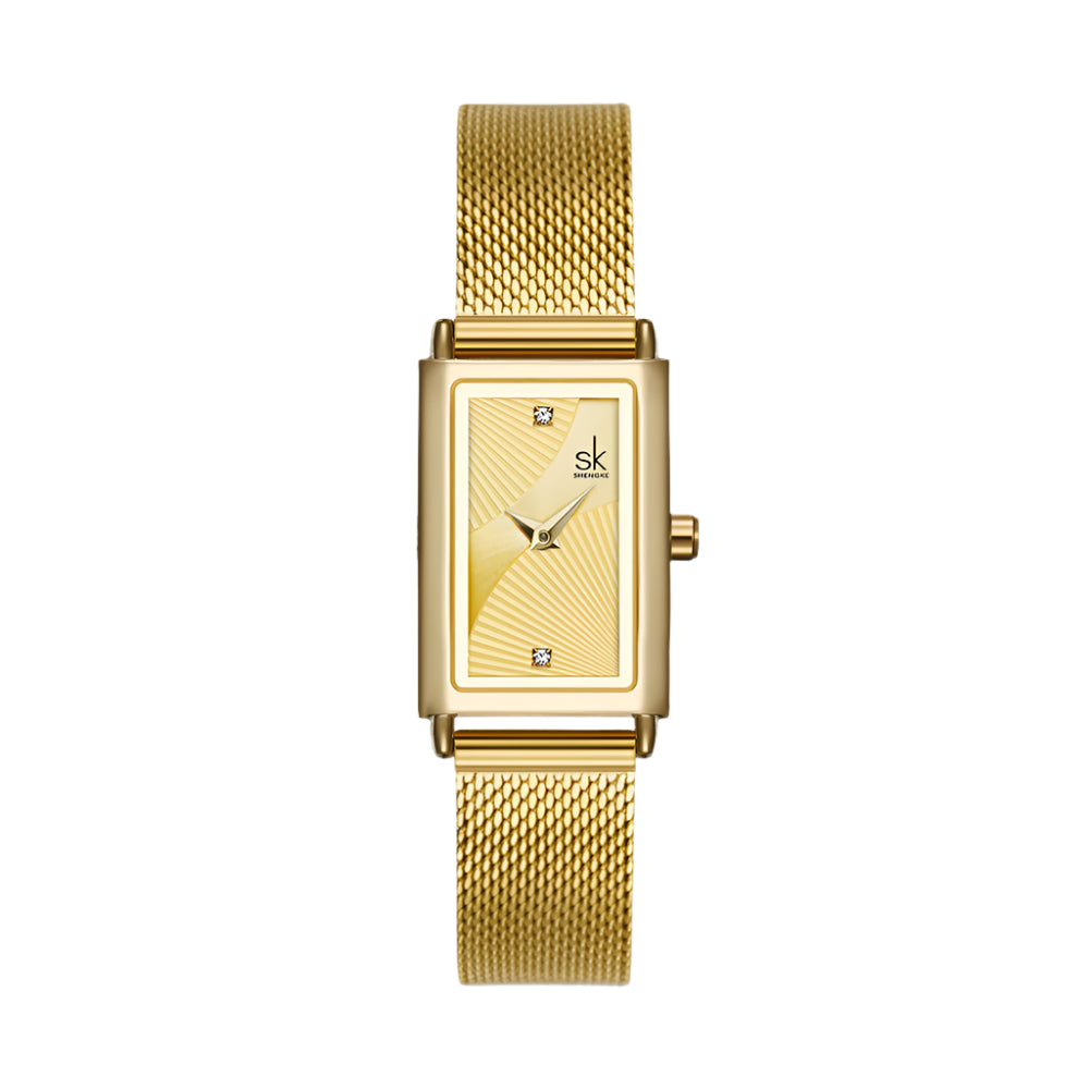 Shengke Women Quartz Watches Fashion Ladies Watch Luxury Brand Rectangle Quartz Wrist Watch Luxury Gifts for Women