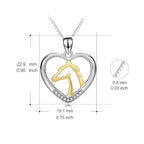 Horse Head Pendant 925 Silver Women's  Necklace