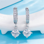 Fashionable Women's Copper Zircon Earrings