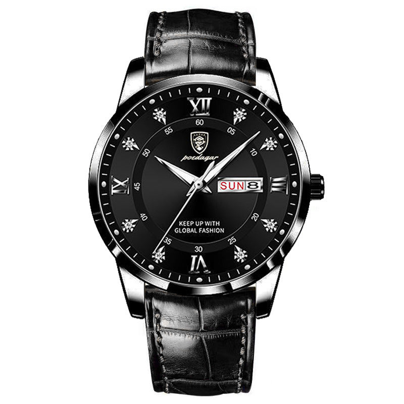 POEDAGAR Men's Watches Top Brand Luxury Leather Wrist Watch Men Sports Quartz Watch Waterproof Male Watch Relogio Masculino Men's Ultra-thin Quartz Watch - Acquisti Online