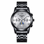 WLISTH Watches Mens Luxury Sport Quartz Watch Stainless Steel Bracelet  Waterproof Watch for Men