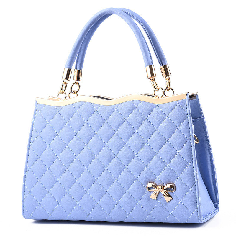 Female Bag Spring New Embroidered Rhombus Ladies Handbag